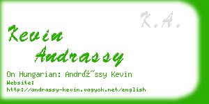 kevin andrassy business card